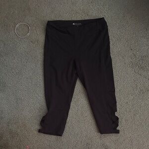 Ideology Black Capri Leggings with Side Cutout Detail